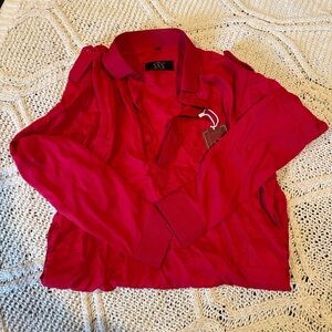 SAS Vibrant Red Button-Up Shirt